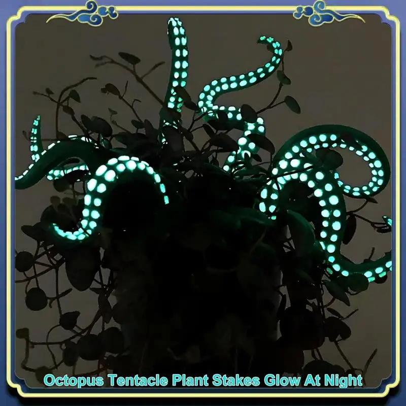 Latest 7PCS Seamonster Tentacles Octopus Tentacle Plant Stake Garden Stakes For Plant Decor Octopus Tentacle Stakes