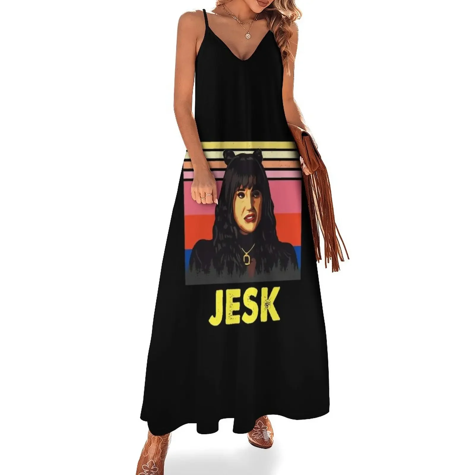 Nadja Jesk What We Do in The Shadows Vintage Funny Novelty Gift For Fans, For Men and Women, Gift Halloween Day Sleeveless Dress