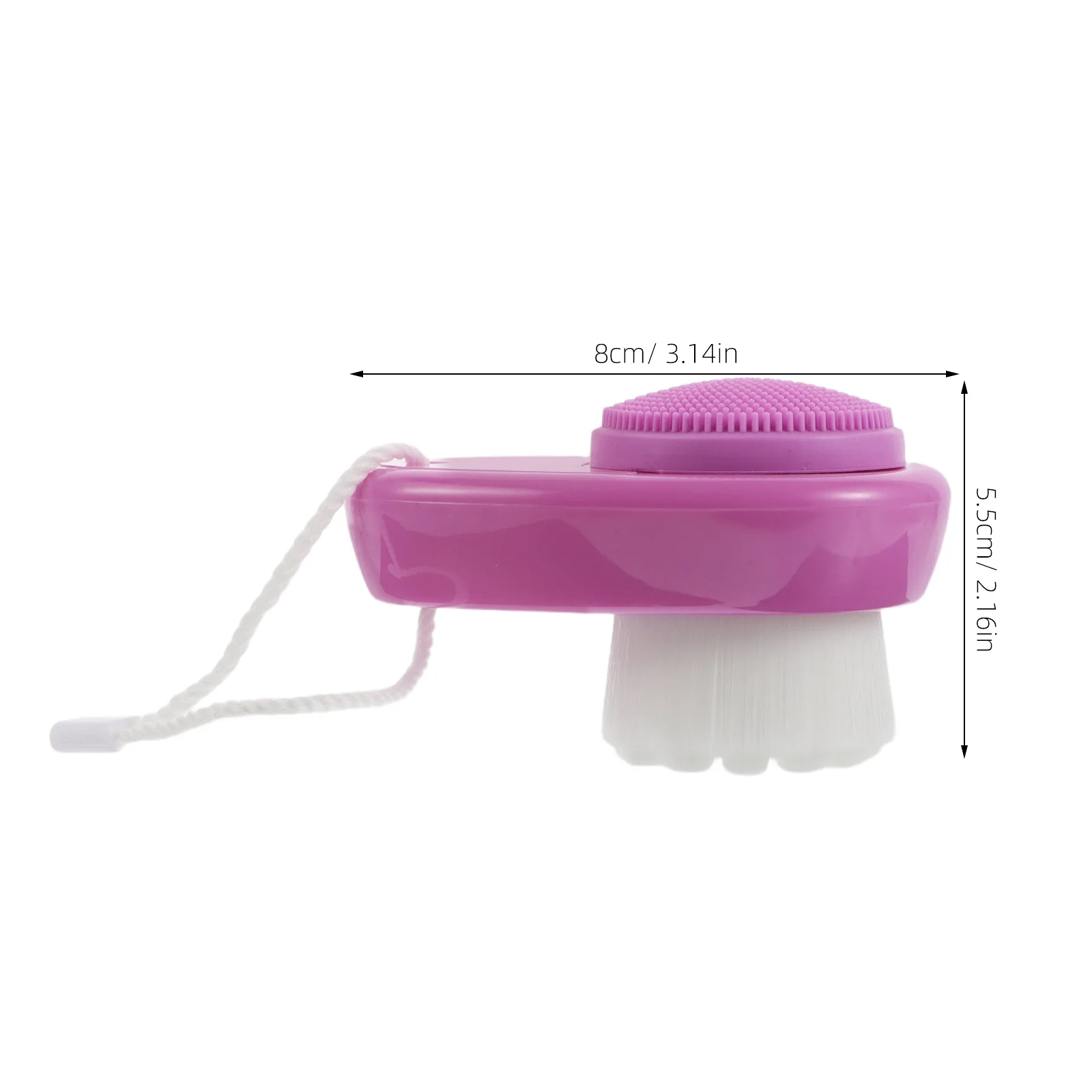 แปรงทำความสะอาดผิวหน้าซิลิโคนแบบใช้มือสองด้าน แปรงขัดผิวหน้า ขัดผิวอย่างล้ำลึก นวดผิว เครื่องมือดูแลผิว พกพาสะดวก สำหรับผู้หญิงและผู้ชาย