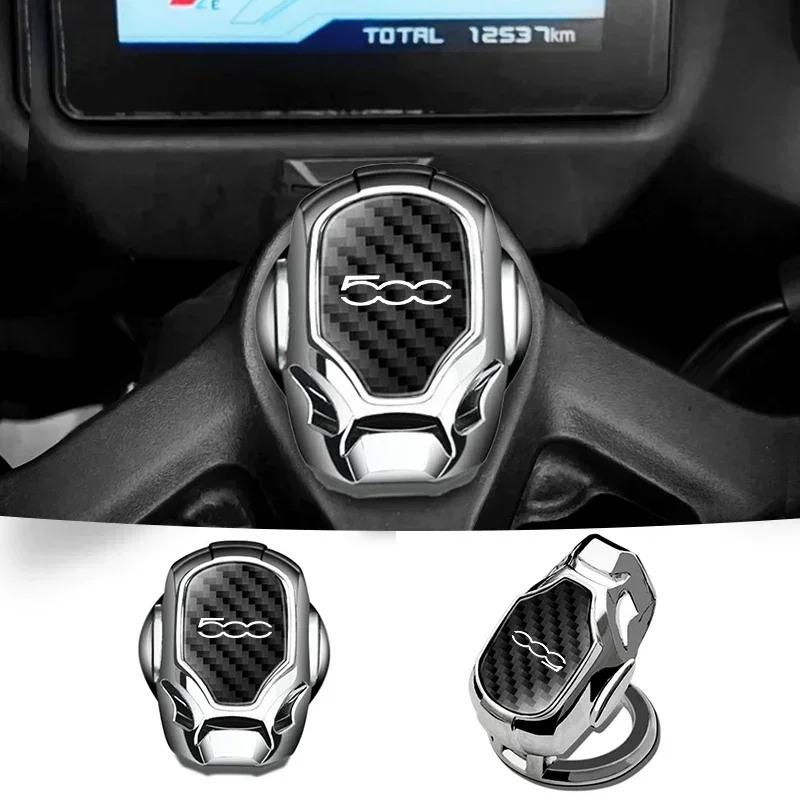 Car Accessories One-click Start Button Sticker Protection Cover Decals For FIAT 500 500E 500L 500C 500S 500X car sticker