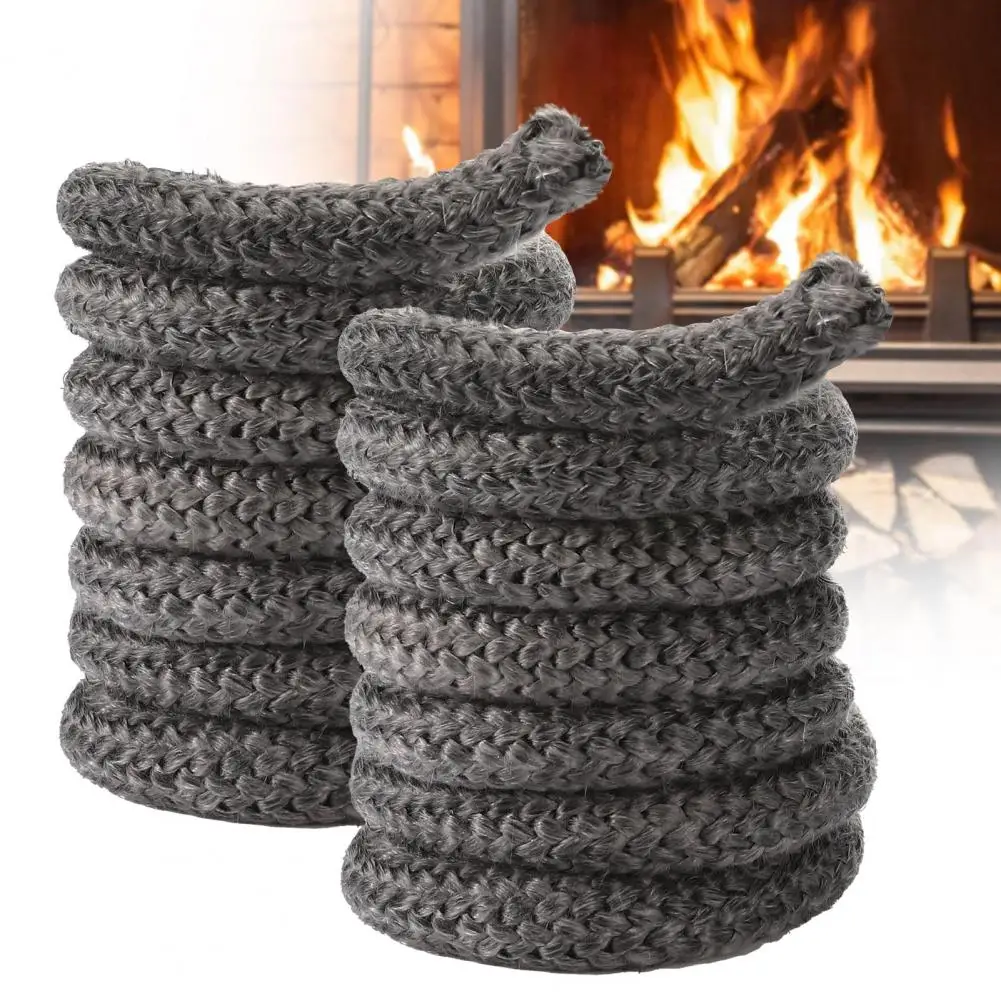 300 cm 1 Roll Of Wood Stove Replacement Gasket 6-25mm High-Temperature Resistance Secure Smoke-free Sealing Rope For Fireplaces