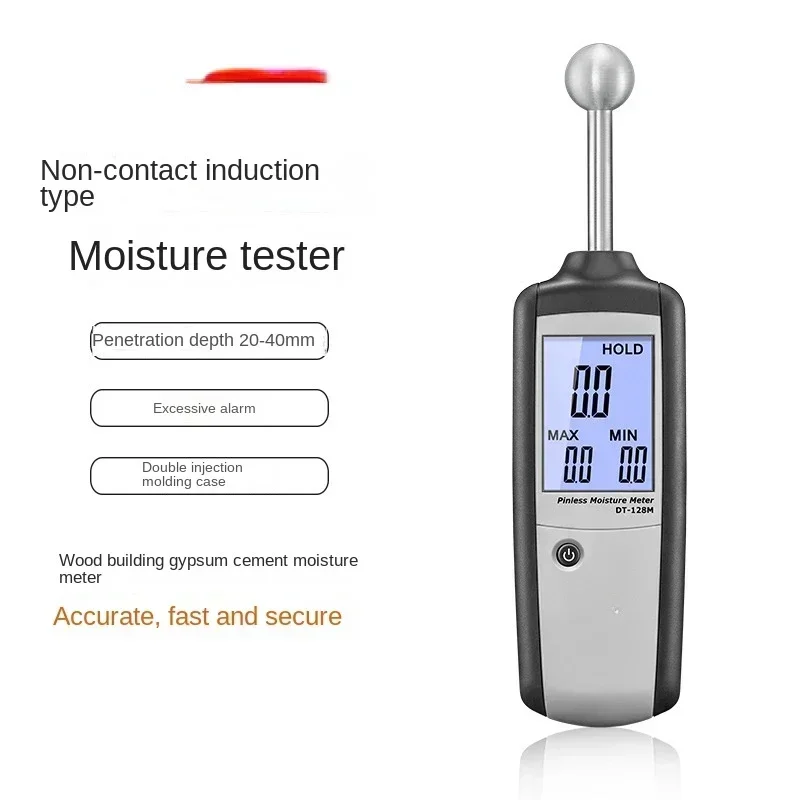 Best Seller First DT-128m Wood Moisture Tester Inductive Moisture Meter Powder Wall Brick Wall Moisture Content Tester