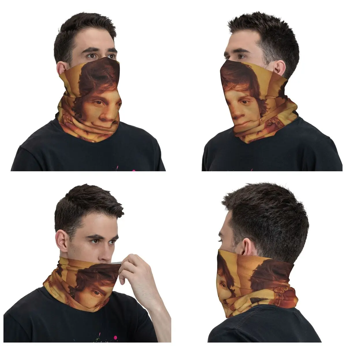 Evan Peters Movie Actor Bandana Neck Gaiter Printed Balaclavas Wrap Scarf Warm Headwear Running Unisex Adult All Season