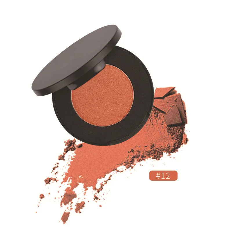 Customize Printed Logo Single Blusher Palette Private Label Blush Makeup No Logo Face Cheek Blush Pressed Powder Blusher