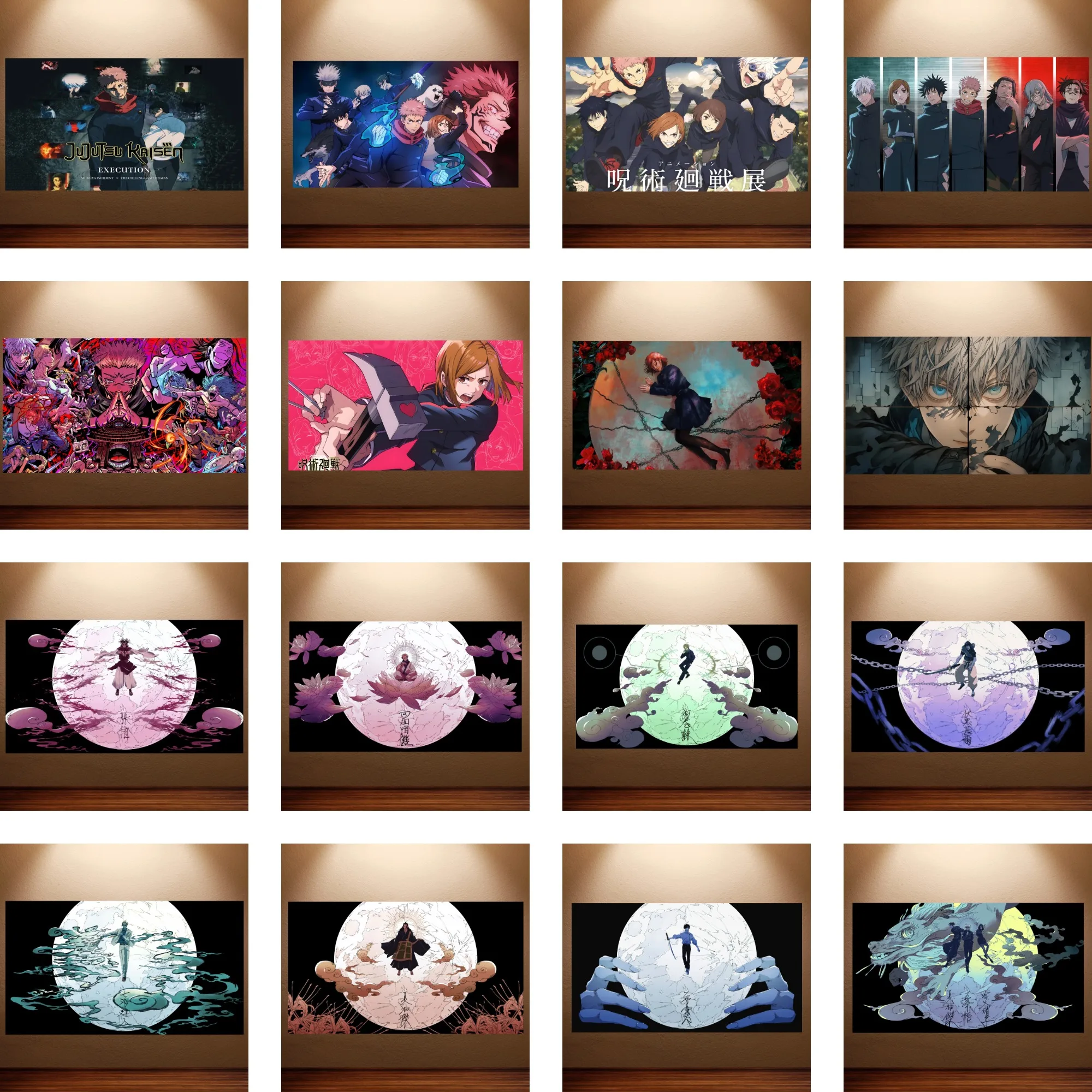 Jujutsu Kaisen Anime Poster  Vibrant Character Art Prints for Home Decor Perfect Gifts for Fans High Quality Wall Art Collection