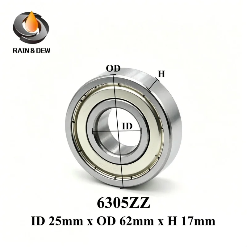 1Pcs 6300ZZ 10x35x11 6301ZZ 12x37x12 6302ZZ 15x42x13 6303ZZ 17x47x14 High Precision Bearing Steel ABEC-7 For Electric Tool