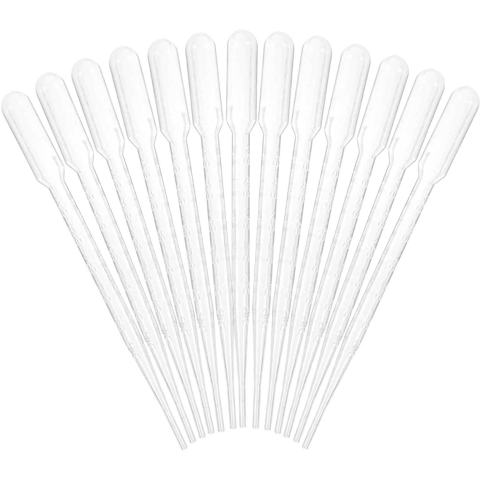 100pcs 3ML Plastic Transfer Pipettes Washable Pasteur Pipettess Measuring Pipettors Disposable Dropper for Mixing Acrylic Paints