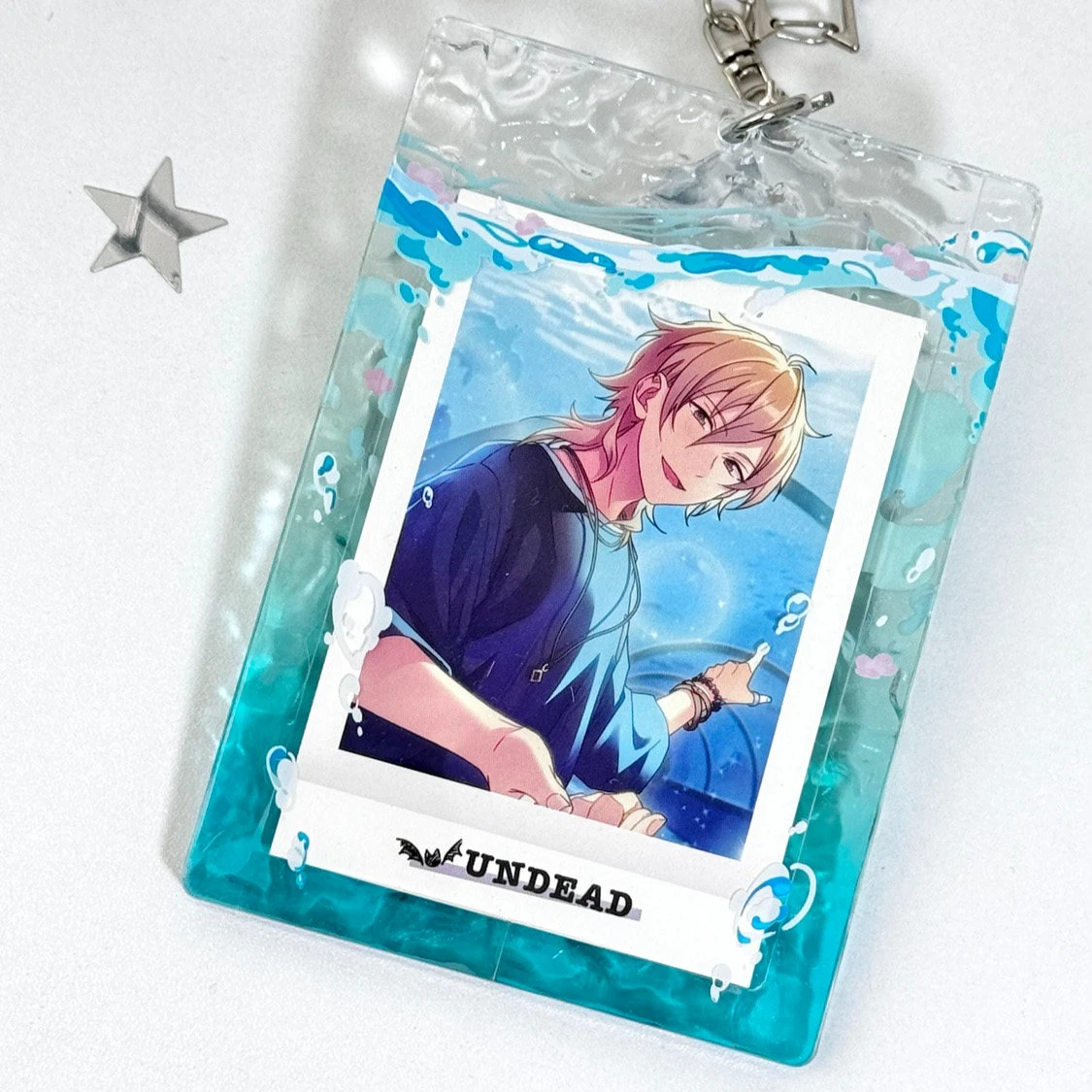 Indulge Series 3Inch Acrylic Card Sleeve, Clear Protector for Mini Photo Storage, Display Case with Keychain for Hanging Decor