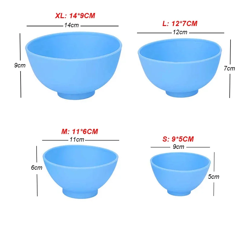 Tigela de mistura de borracha flexível s/m/l/xl, tigela de mistura de material de gesso de alginato, antiaderente, higiene oral, ferramenta de clareamento dos dentes