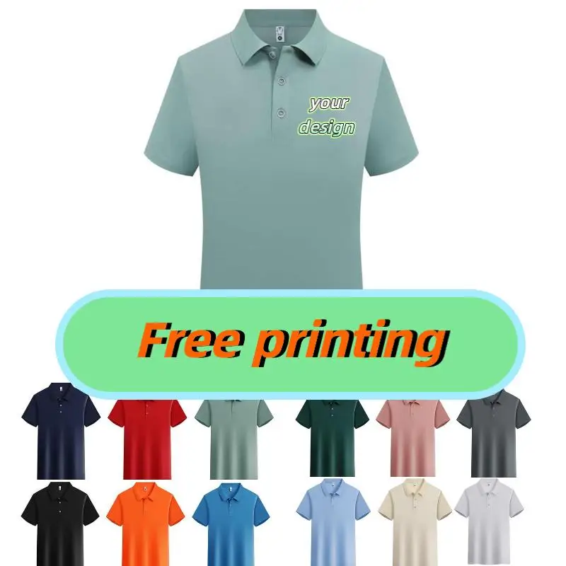 Summer Men's Quick Drying Thin 140g Polo Shirt Personalized Custom Design Print Logo Diy Company Employee Work Clothes Workwear