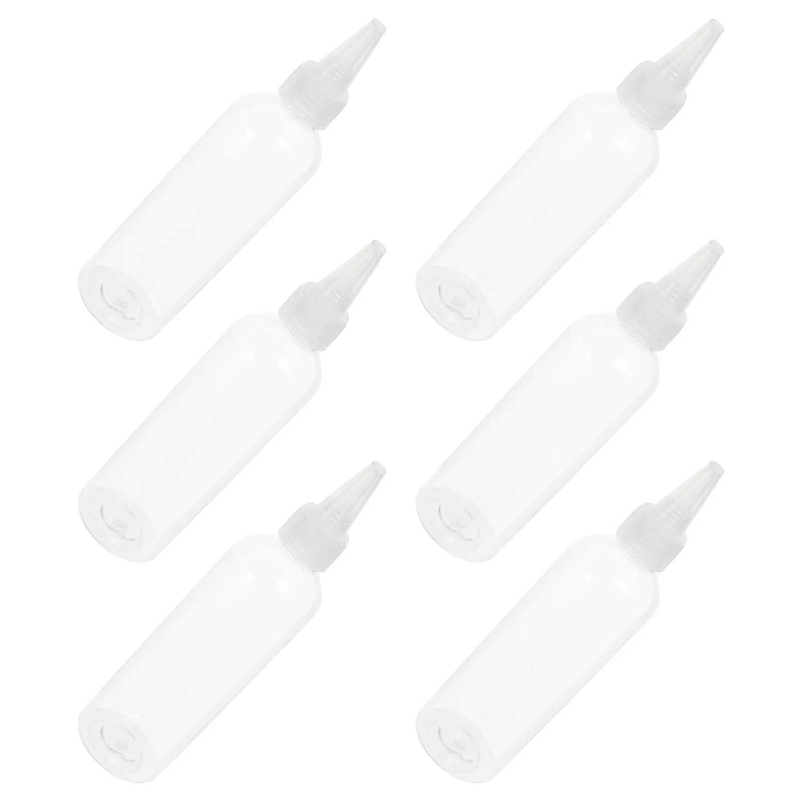 20 Stuks Lege Knijpflessen 120Ml Plastic Puntige Mond Vloeistof Dispenser Voor Cosmetica Pigment Olie Opslag Fles Transparant