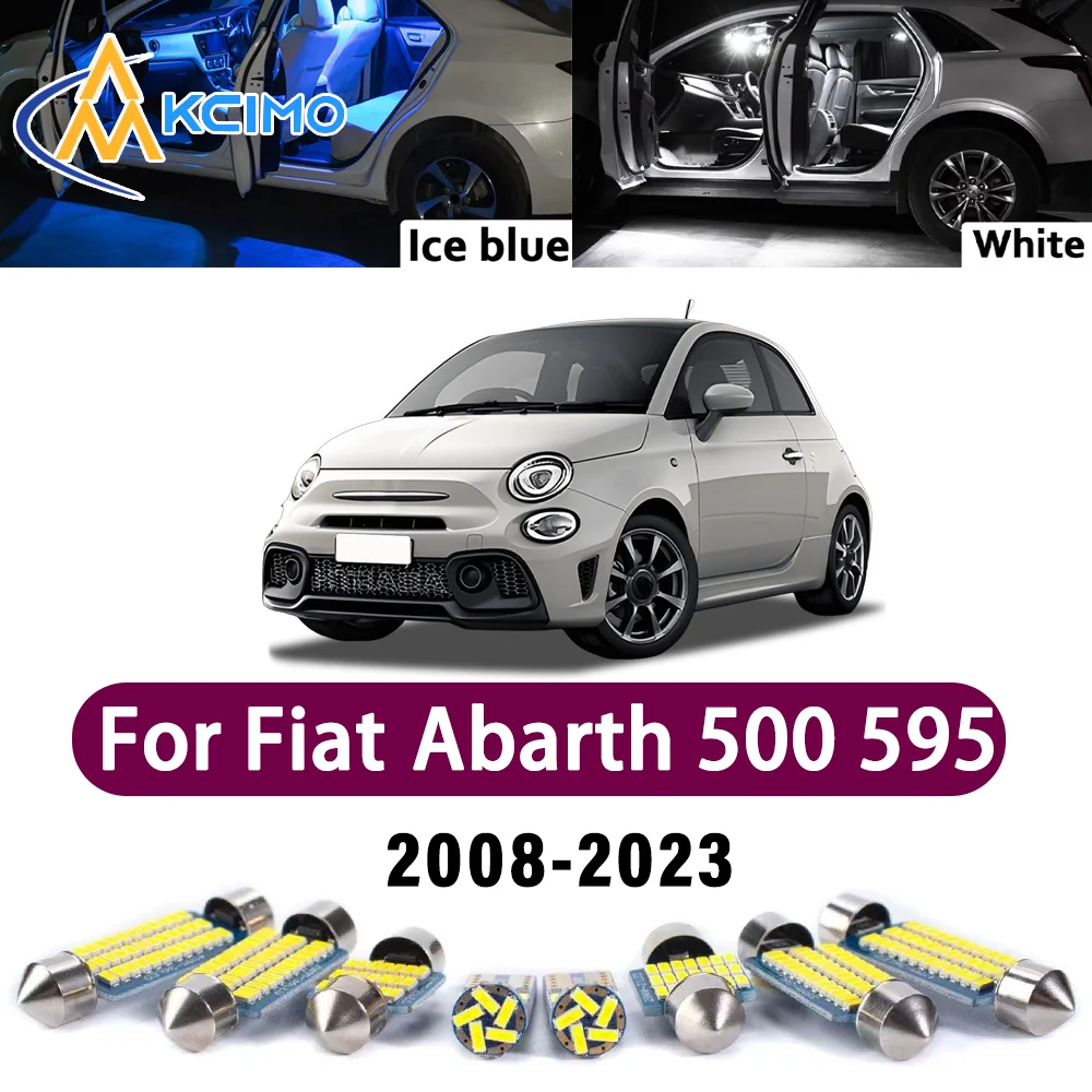 

Error Free LED Interior Light Kit for Fiat Abarth 500 595 695 2008-2023 Premium Bright Dome Trunk Mirror Reading Lamps Canbus