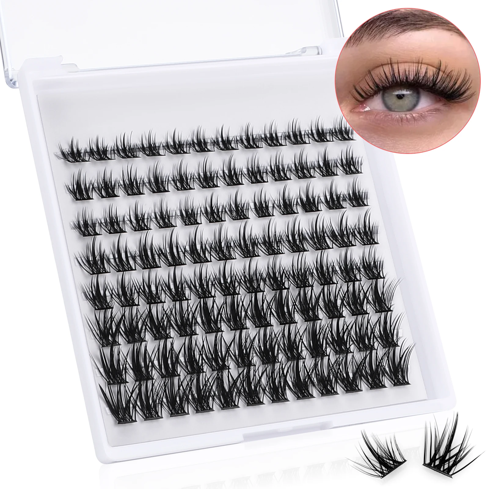 D Curl eyelashes extensions individual cluster lashes extension for professionals DIY makeup Premade Fans Speed Eyelash