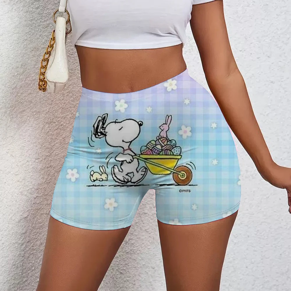 سنوبي طباعة الورك رفع اللياقة البدنية اليوغا السراويل السراويل الإناث عالية الخصر الخوخ عارية تشغيل الرياضة التجفيف السريع المضادة