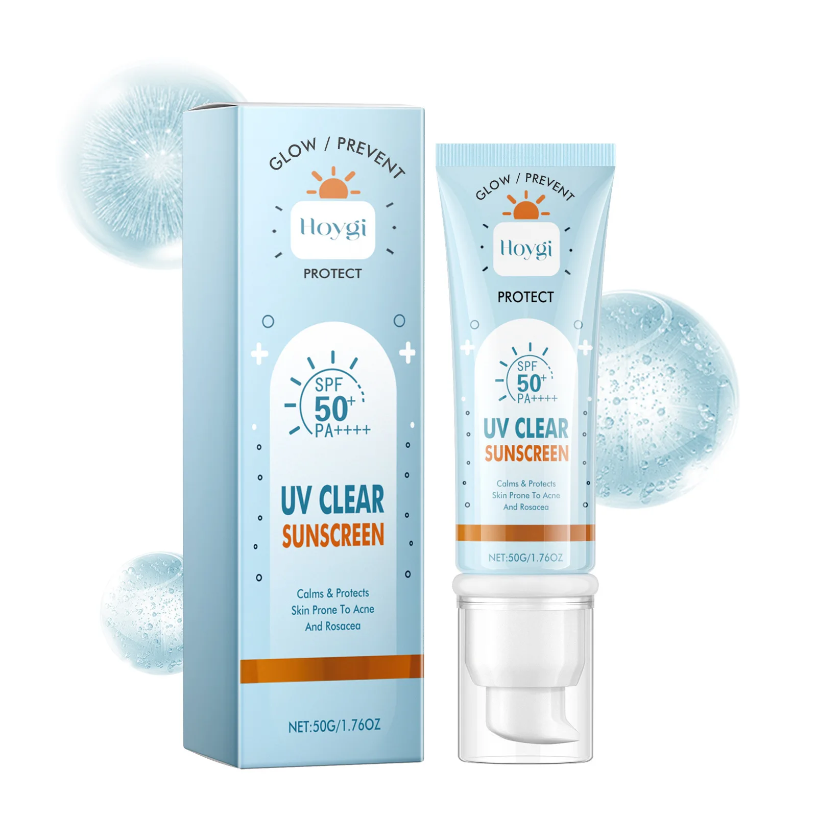 Sunscreen Cream SPF 50+ UV Protection Waterproof Sunblock Prevent Sunburn Oil Control Long Lasting Moisturizing Body Sunscreen