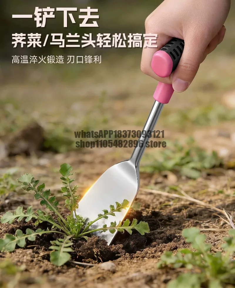 Small shovel for gardening Stainless steel digging soil, growing vegetables, planting flowers, shoveling grass, small hoe