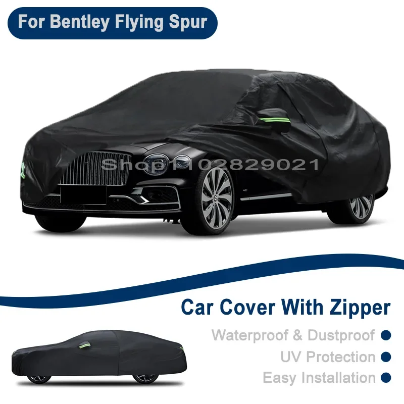 

Всепогодный чехол для автомобиля Bentley Flying Spur V8 PHEV - с боковой молнией, водонепроницаемый, пылезащитный, солнцезащитный чехол для автомобиля
