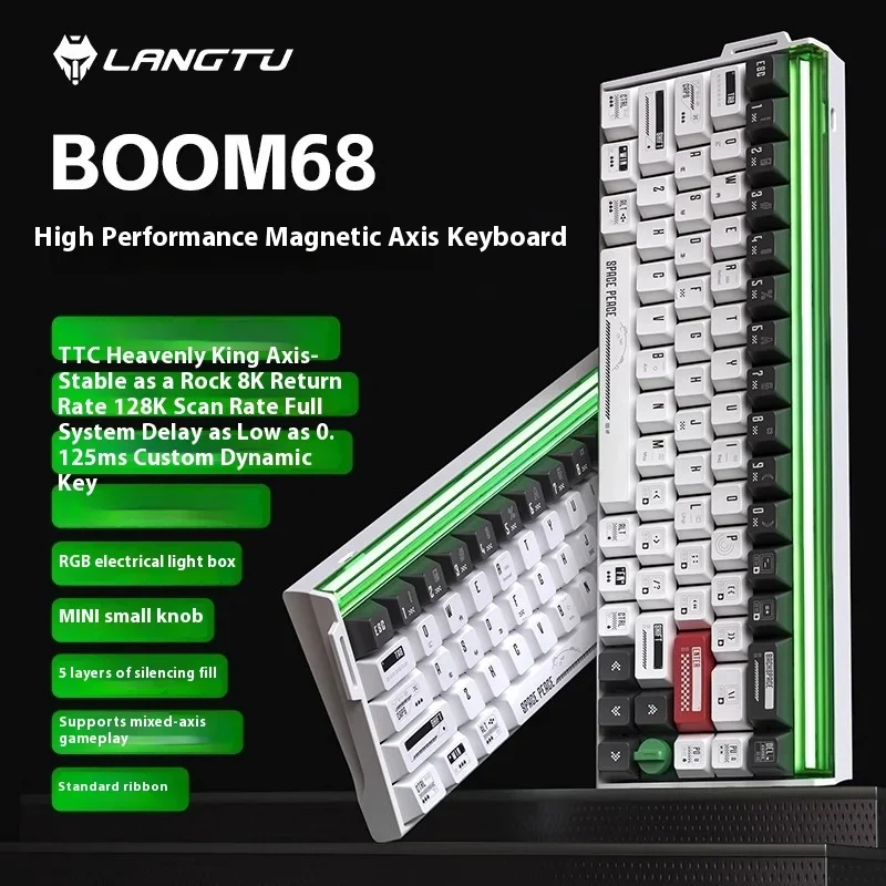 Langtu BOOM68 لوحة مفاتيح مغناطيسية 8 كيلو هرتز RT 0.01 مللي متر RGB لوحة مفاتيح الألعاب ملحقات ألعاب الكمبيوتر هدايا Valorant