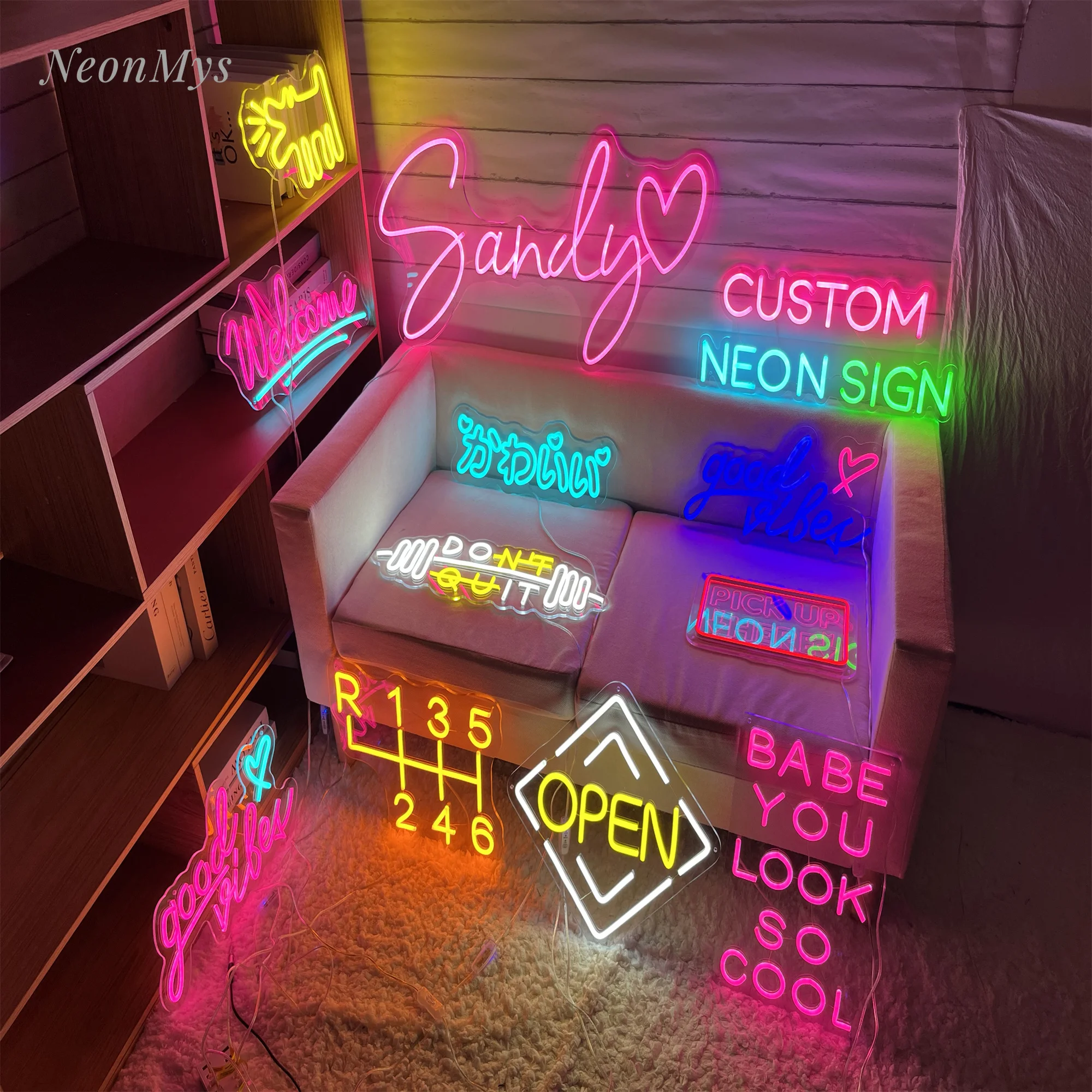 

Custom Logo Neon Signs Custom Your Picture Neon Signs Led Light Sign for Bedroom Home Room Pet Shop Wall Text Decor Neon Sign