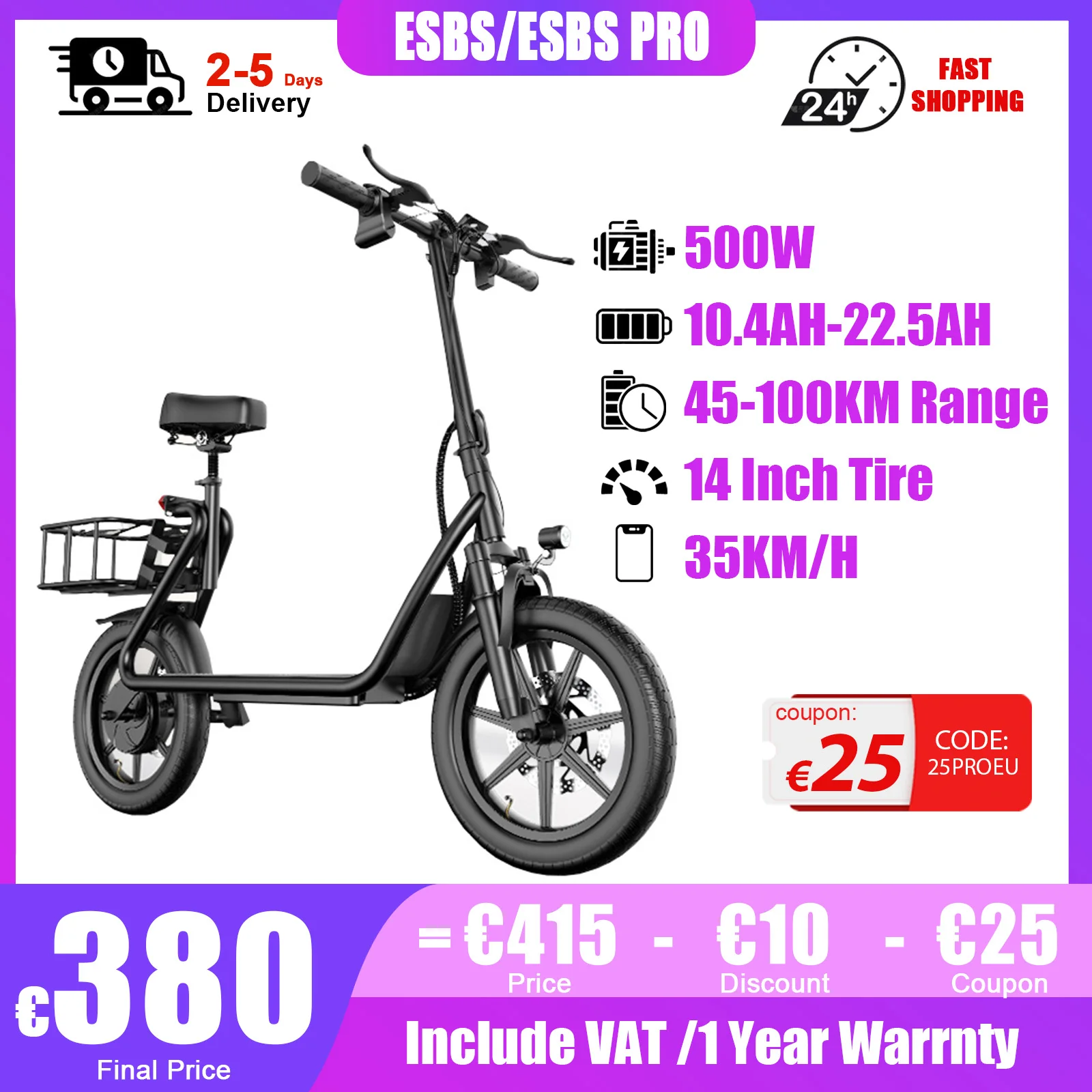 AOVOPRO 500W Electric Scooter 10.4/22.5AH Battery Phone Holder Powerful Escooter 45-100KM Max Range Smart Electric Kick Scooter