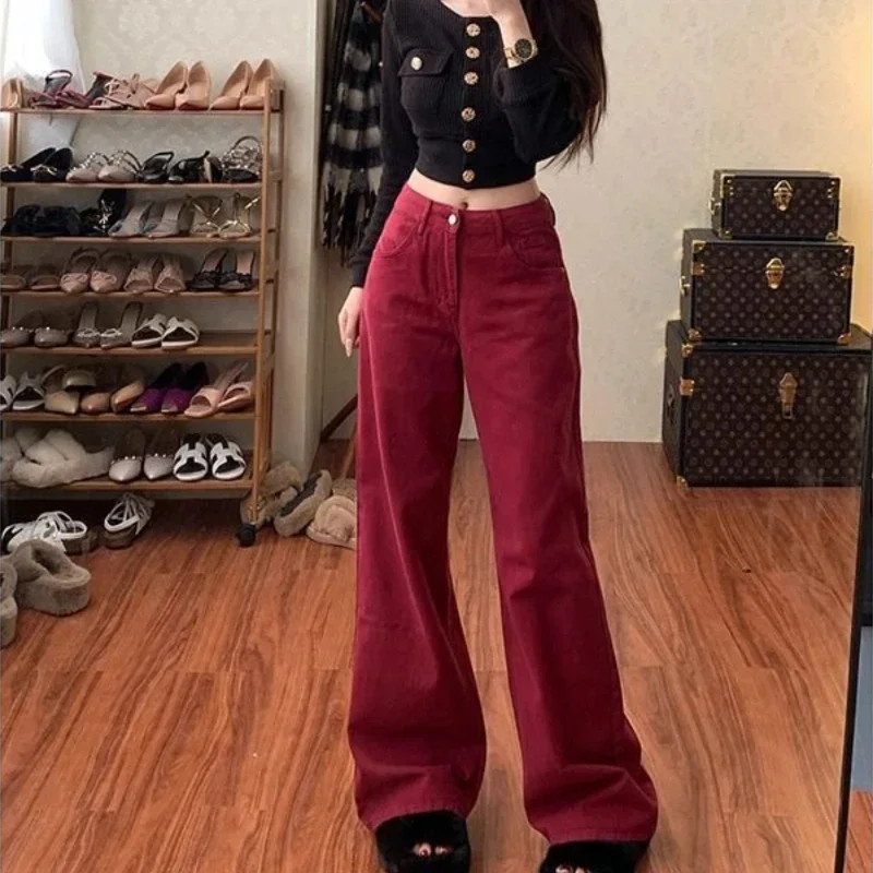 Women's Jeans High Waist Shot Wide Leg Loosefit Trousers On Sale Stylish Wholesale Pant Korean Fashion R Cowboy Pants for Woman