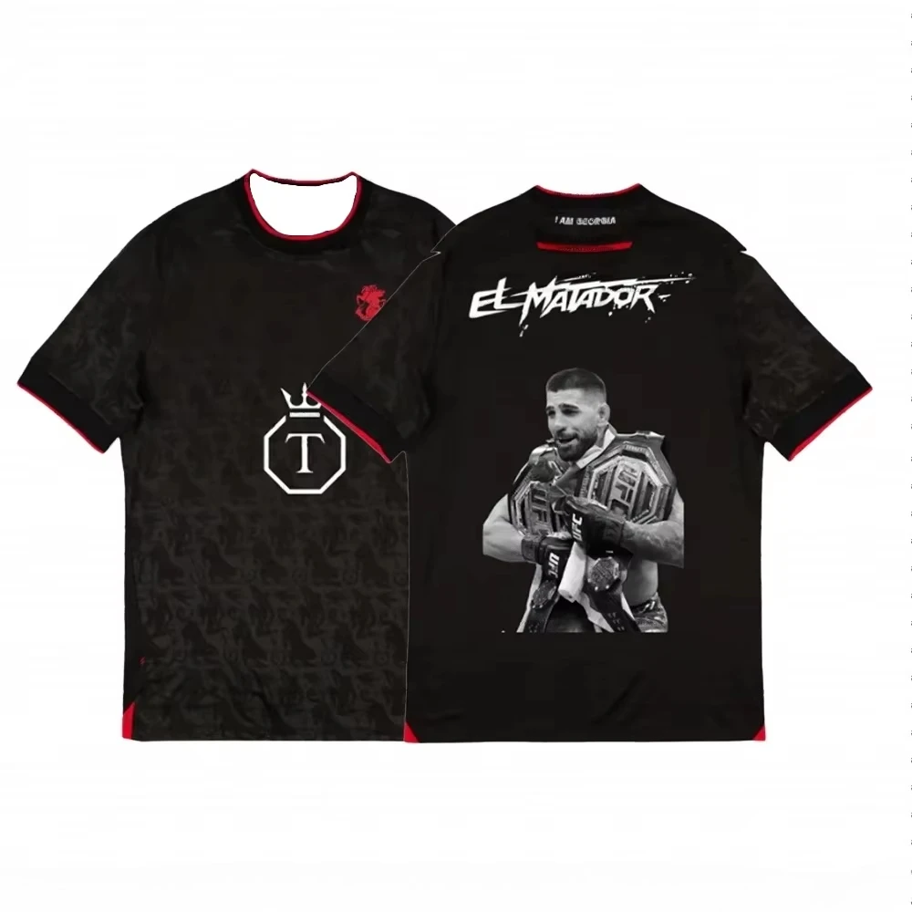26 Summer New Ilia Topuria Special Edition MMA Football Shirt Men's Kids Oversized Fitness Training Breathable Sports T-shirt ﻿