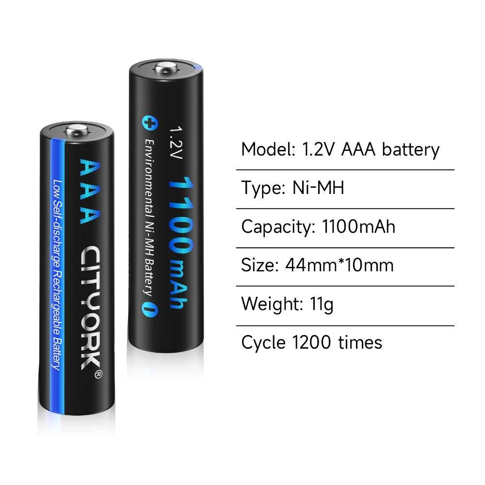 2-24PCS 1.2V AAA Ni-MH 1100mAh Rechargeable Batteries 3a battery with 4 Solt LCD display 1.2V AA AAA 2a 3a fast charging charger