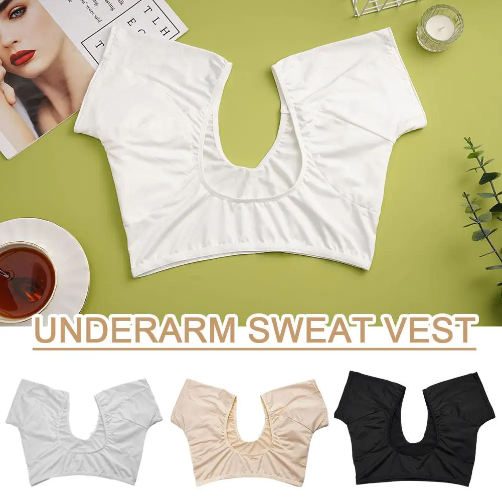 

T-shirt Sweat Pads Underarm Sweat Vest For Women Girls Armpit Perspiration Guards Sweat Proof Shirt Washable Sweat Protector