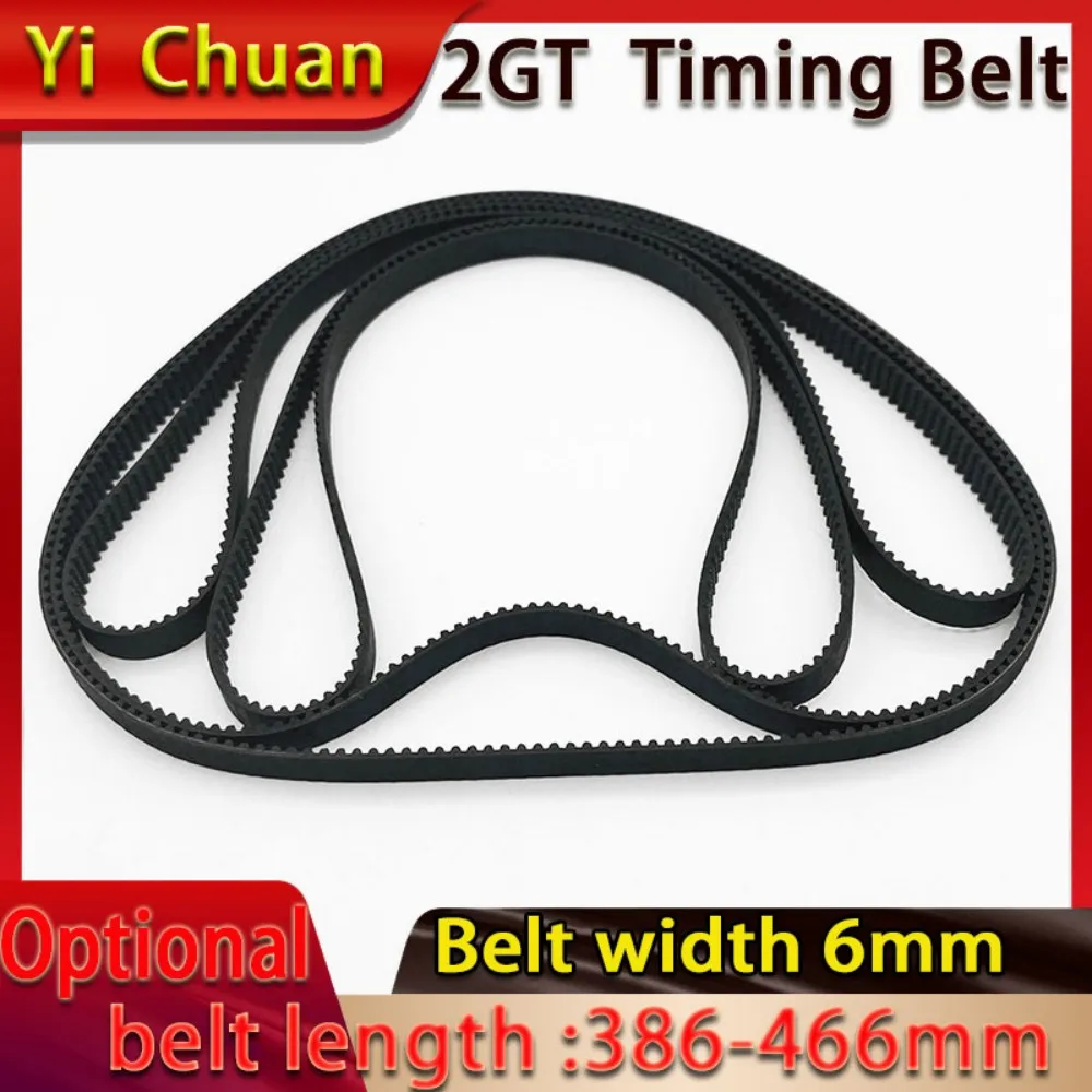 

GT2 Belt Pitch 2mm 2GT Closed Loop Rubber Timing Belt length Optional：386-466mm Belt width 6mm 3D Printer Parts Timing