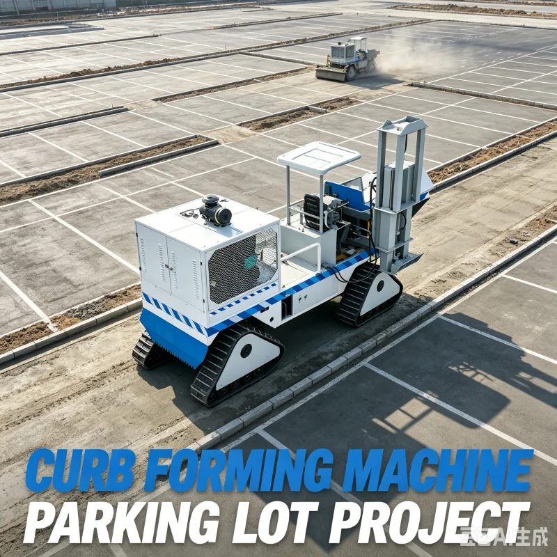 Wheeled Slipform Curb And Gutter Machine Automatic Concrete Extruder For Highway Side Drain Forming Labor Saving Equipment
