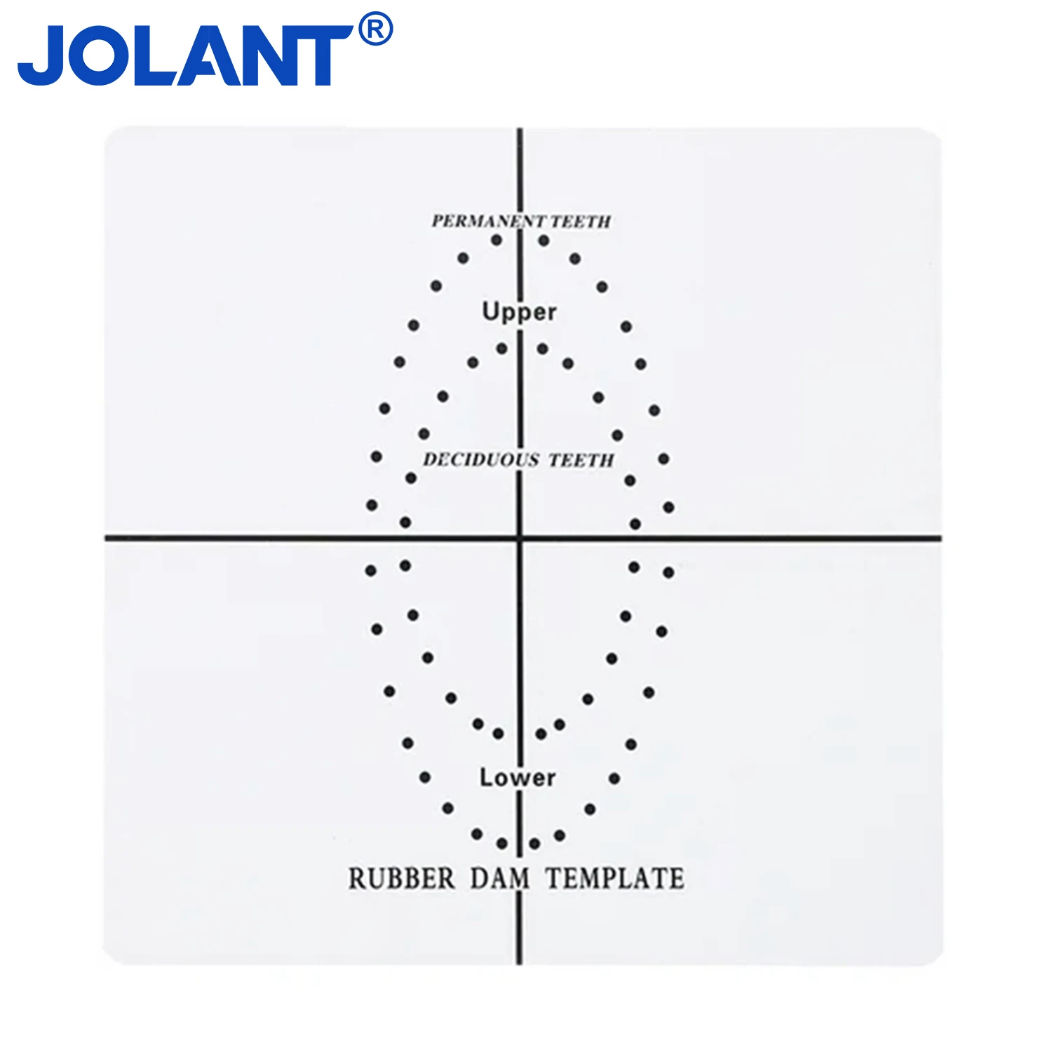 

JOLANT Dental Rubber Dam Punch Hole Positioning Board Barrier Template 150x150mm Dental Lab Instrument Tool