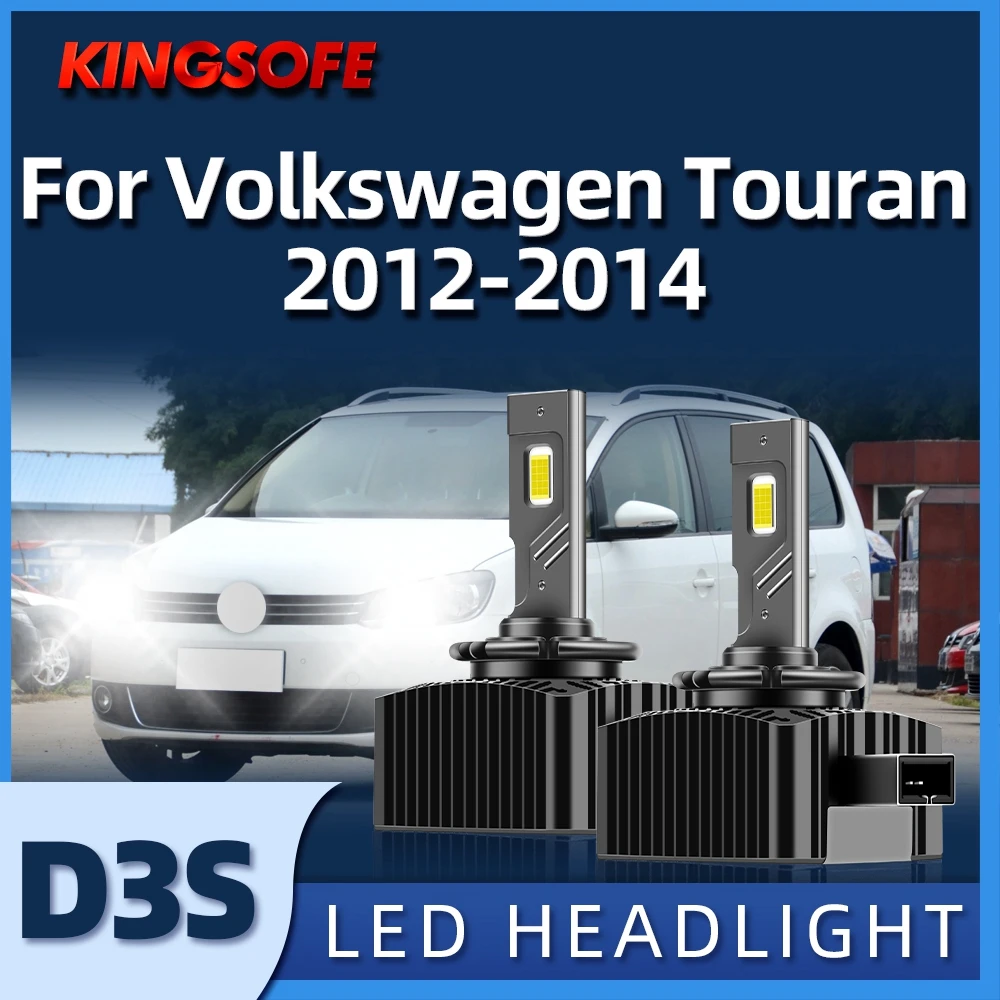 

KINGSOFE Car Led Headlight Bulbs Super Bright D3S Auto Light 1:1 Xenon Lamp For Volkswagen Touran 2012 2013 2014