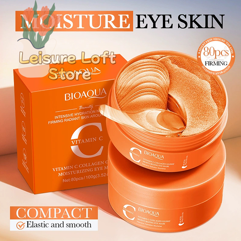  BIOAQUA Crystal Collagen Eye Mask 80pcs Anti-Dark Circles, Wrinkles & Hydrating Anti-Aging & Firming Patches 