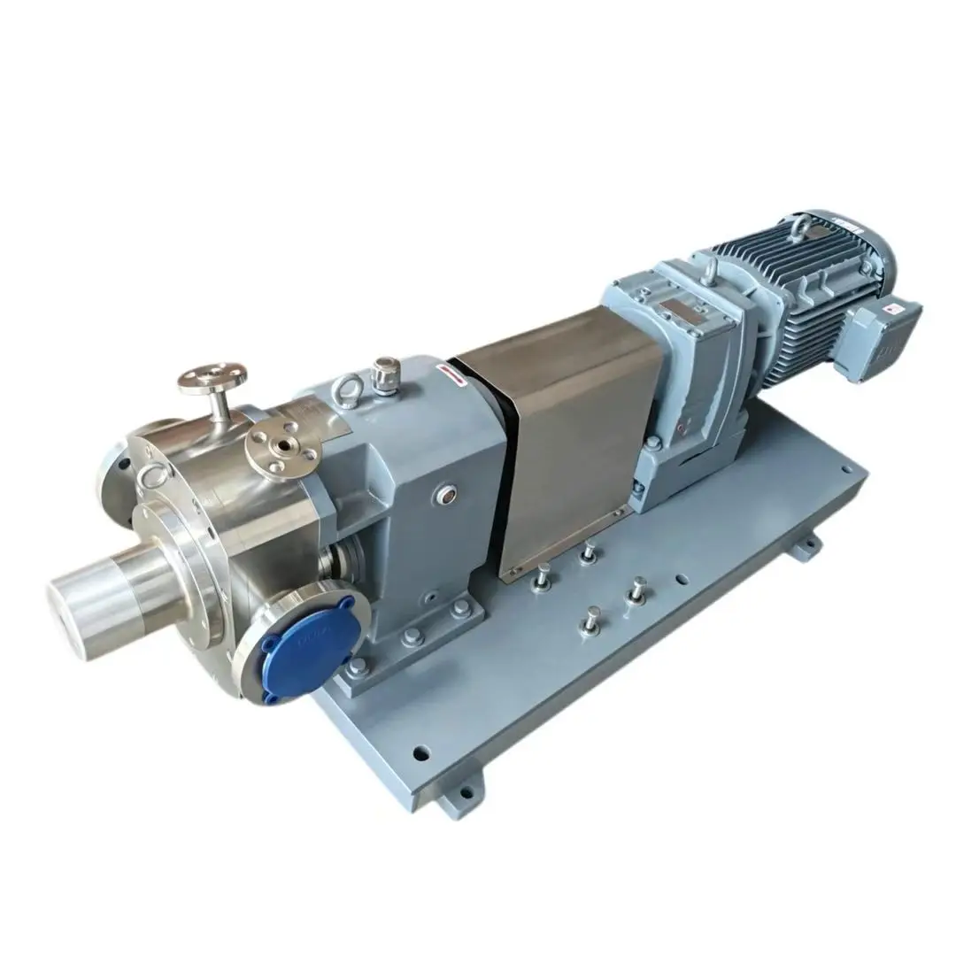 Industrial Heating Jacket Lobe Pump for High Viscosity Resin and Glue SS316L Rotary Rotor Pump for Chemical Adhesive Transfer