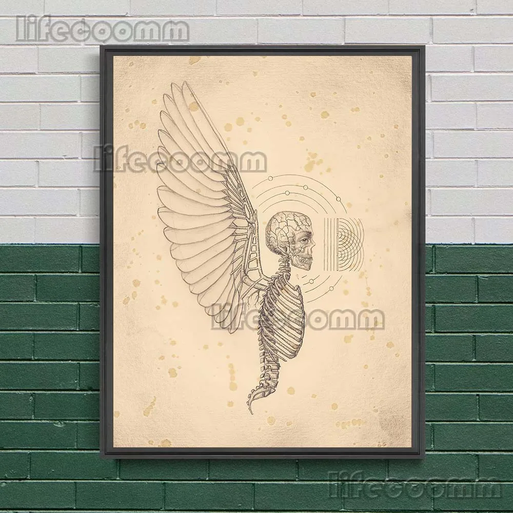 مزيج من واجهة الخط والمجال المغناطيسي والتكنولوجيا والسحر ملصق فني طباعة ديكور جينيسيس غامض جدار الفن الطباعة