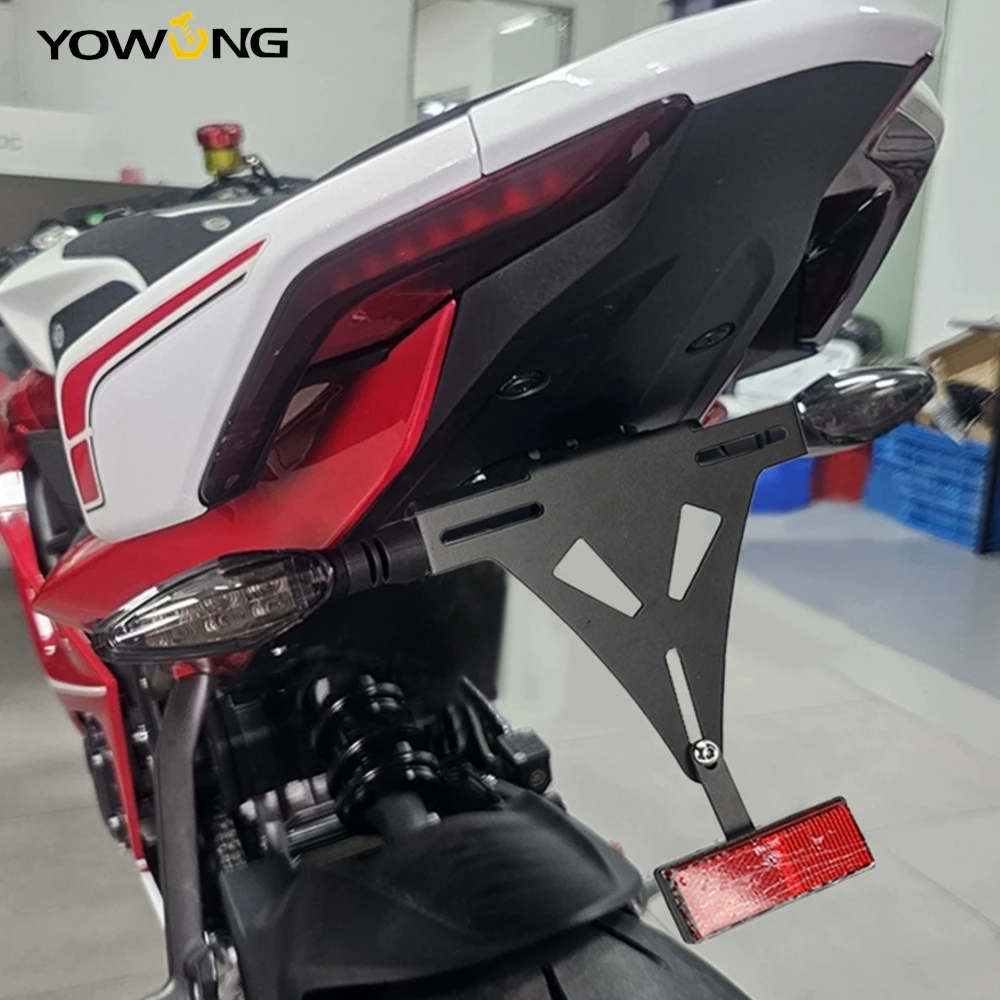 

FOR Yamaha YZF R1 R3 R6 R15 R25 FZ6 MT07 MT-07 YZF-R1 MT 07 License Plate Holder Bracket Rear Tail Tidy Fender Eliminator Kit