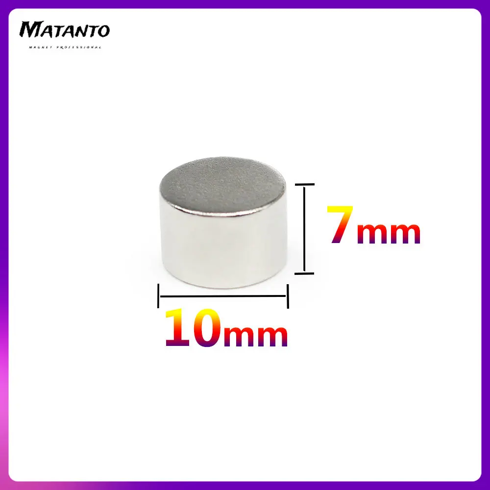 

10/20/30/50/100PCS 10*7 Round Powerful Strong Magnetic Magnets N35 10x7 Disc Permanent Neodymium Magnet 10mm x 7mm 10x7mm