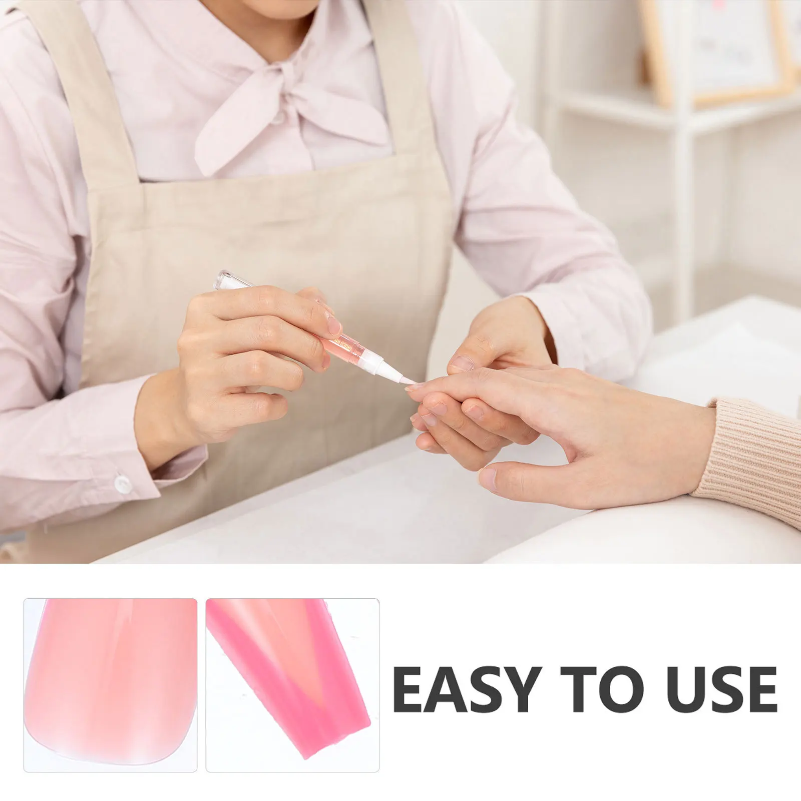 

2Sets French Fake Nails Long Ballerina Coffin Full Cover Manicure Beauty Tools False Nail Salon DIY Home Art