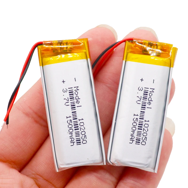 3.7V 1500MAh 102050แบตเตอรี่ลิเธียมโพลิเมอร์ Li-Po Li Ion แบตเตอรี่แบบชาร์จไฟได้สำหรับ MP3 MP4 MP5 GPS DVD แท็บเล็ตบลูทูธกล้อง Lipo Cell