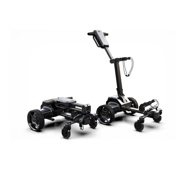 Electric Golf Car Bag Cart  Trolley with Lithium Battery Ground Use Bag  Push or Remote Control Golf Cart Bag