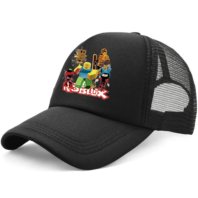 Robloxs Peripheral Cartoon Baseball Hat Europe and America Anime Cartoon Net Hat Letter Sunshade Sunscreen Cap view 3