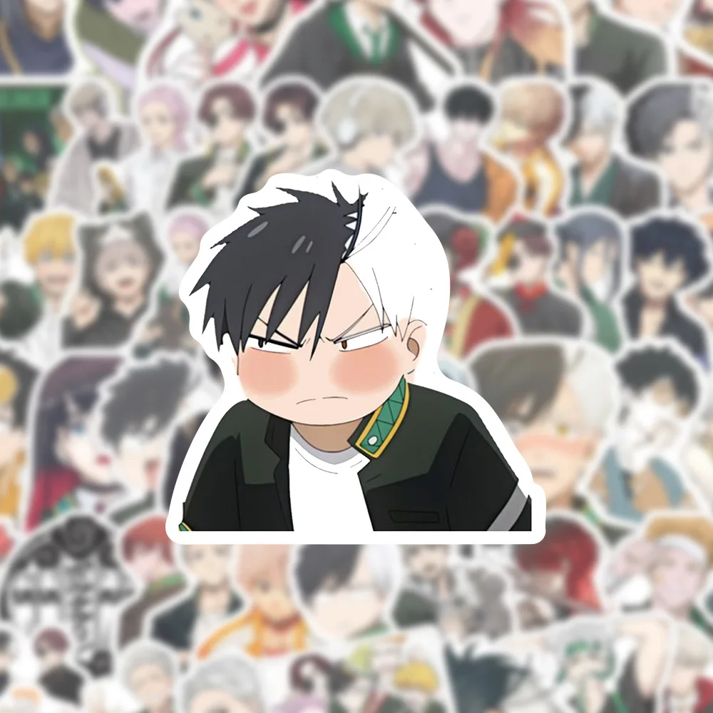 60PCS Cool WIND BREAKER Cartoon Stickers DIY Kids Toys Hot Blooded Anime Graffiti Decals Luggage Laptop Guitar Bike Skateboard