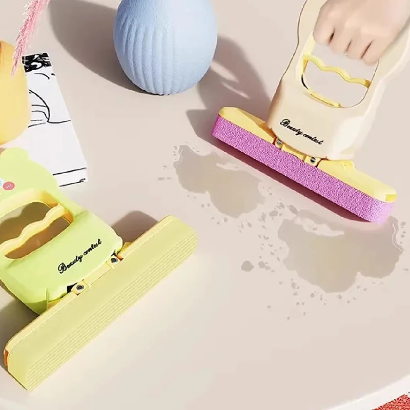 

Мини-швабра для мытья рук с мультяшным медведем, бытовая швабра для чистки ванной комнаты, милая ленивая настольная швабра для обеззараживания