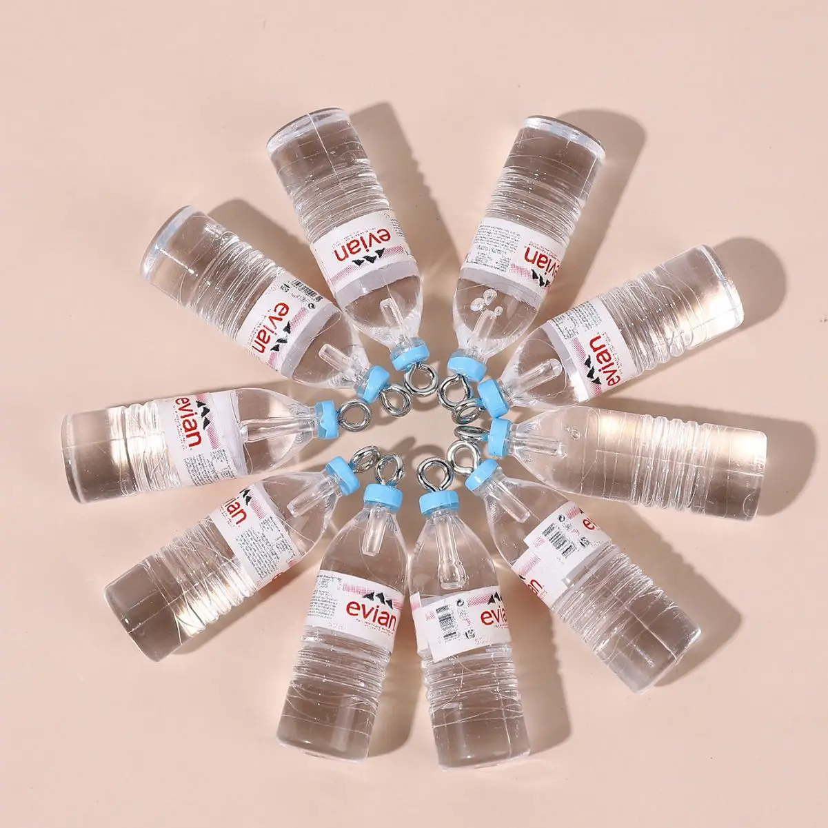 10pcs/set Simulated Transparent Water Bottle Resin Charms Pe