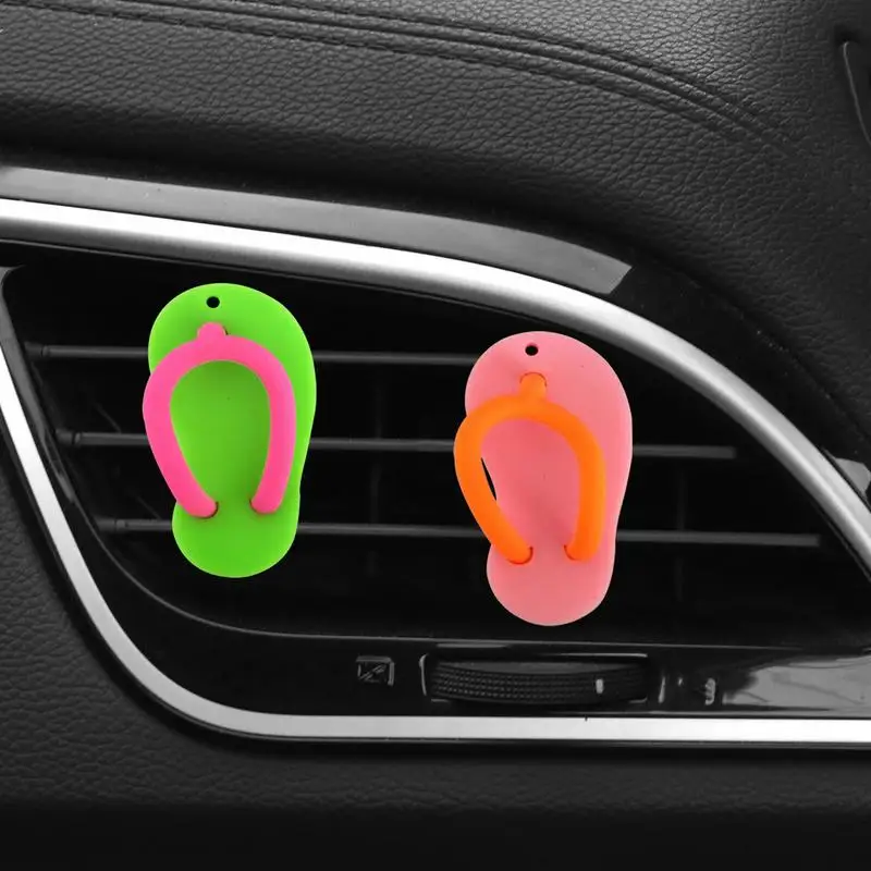 Slippers Air Vent Clips Interior Decor Aromatherapy Freshener Slippers Car Air Outlet Ornament Decorations For Cars Trucks RVs