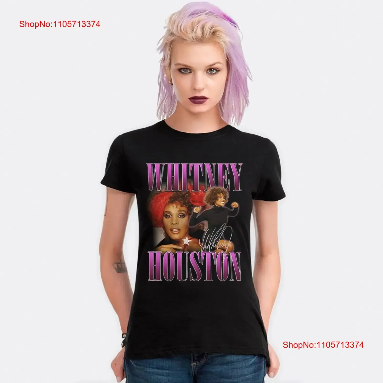 Whitney Houston Vintage 90's T Shirt 100 Cotton Men's and Women's Sizes vintage Washed Breathable Top For Everyday Wear Stylish