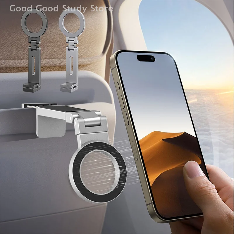 

Magnetic Airplane Phone Holder Universal Travel Desk Cell Phone Mount Stand Foldable 360° Rotation Selfie Stick Phone Support