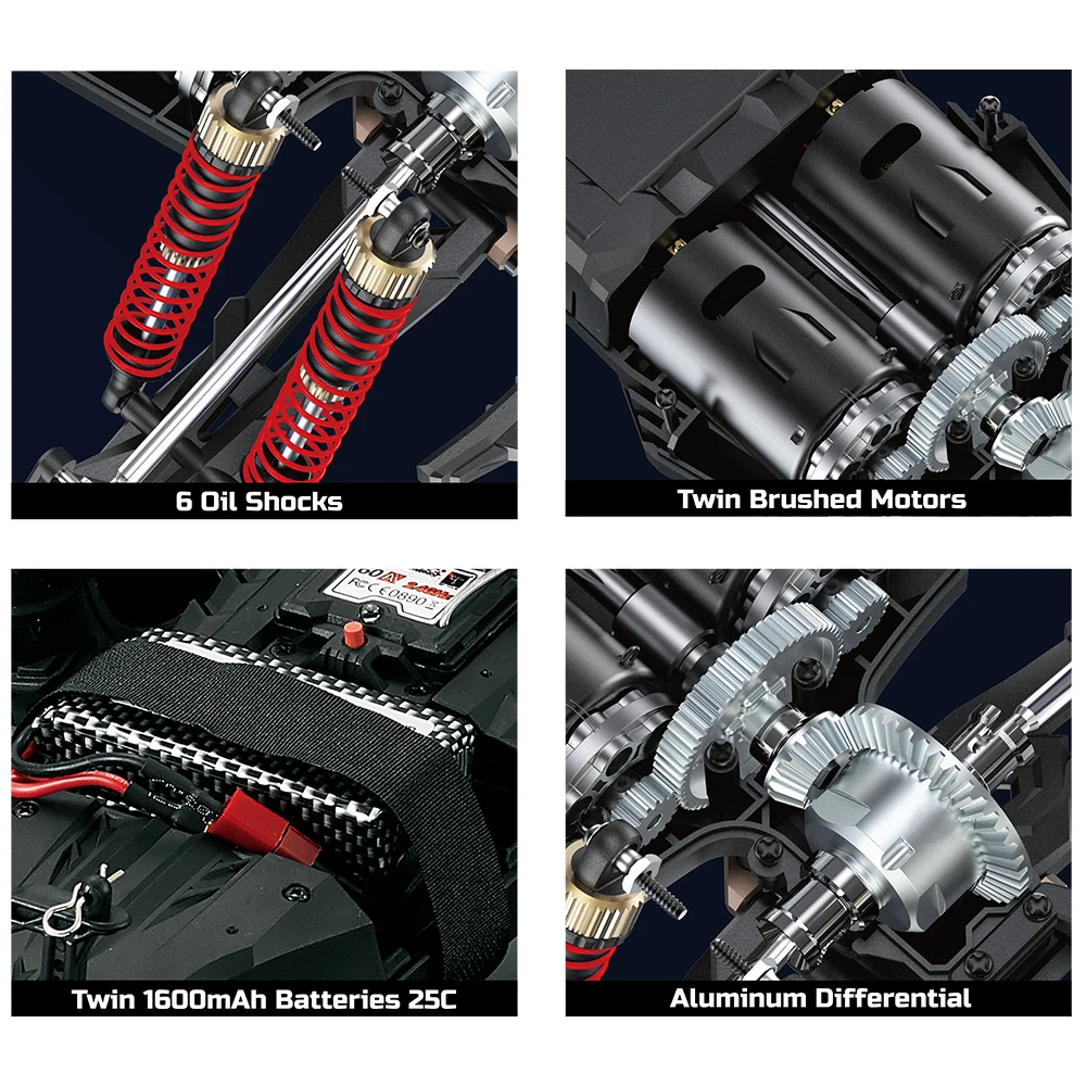 Szybki bezprzewodowy zdalnie sterowany model samochodu dla dorosłych w skali 1:10, pojazd terenowy, inteligentny, trwały i zabawny