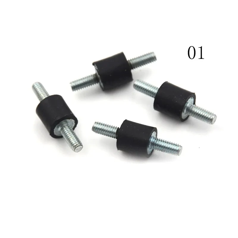 4Pcs M4 M5 M6 M8 Male Thread Rubber Mounts Anti‑Vibration Silentblock Bobbin for Car Boat Machinery Shock Isolator