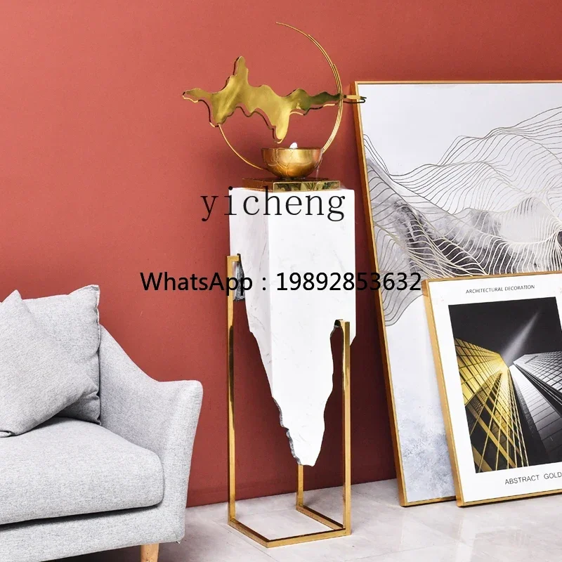 

light luxury floor decoration golden landscape living room creative craft decoration